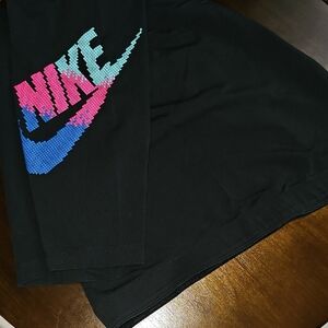 Nike Black Leggings with Multicolor Logo